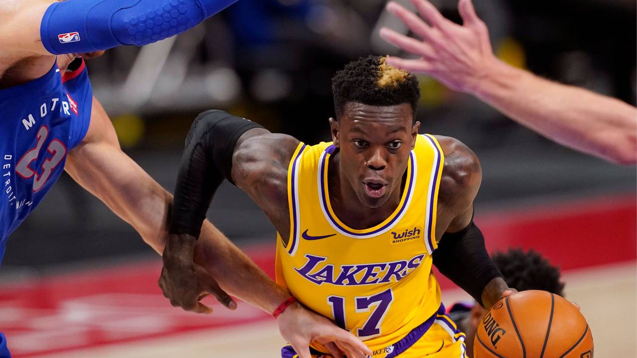 Dennis Schröder von den Los Angeles Lakers in Aktion.