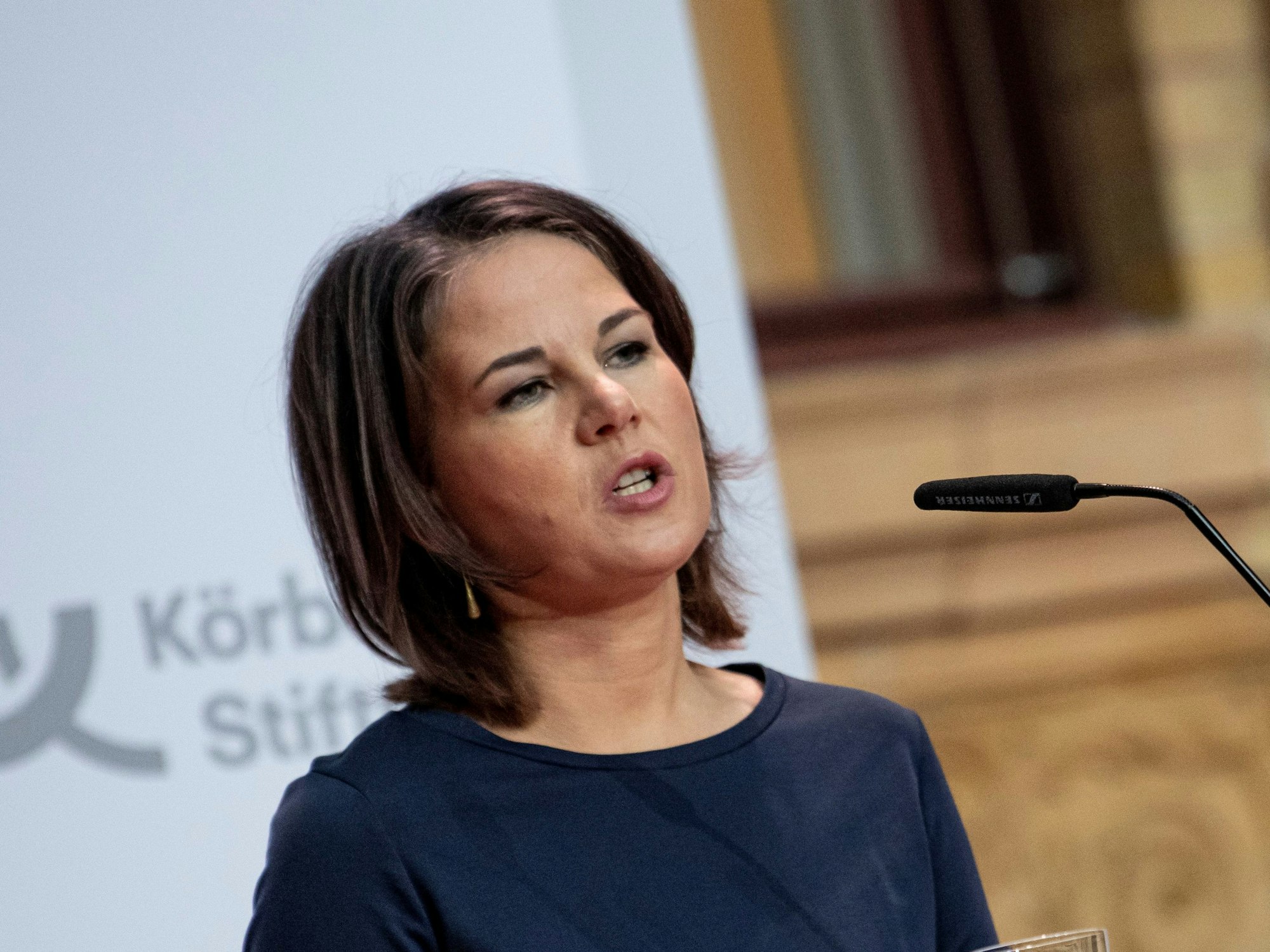 Annalena Baerbock richtete sich beim Berliner Forum an den russischen Präsidenten Wladimir Putin.