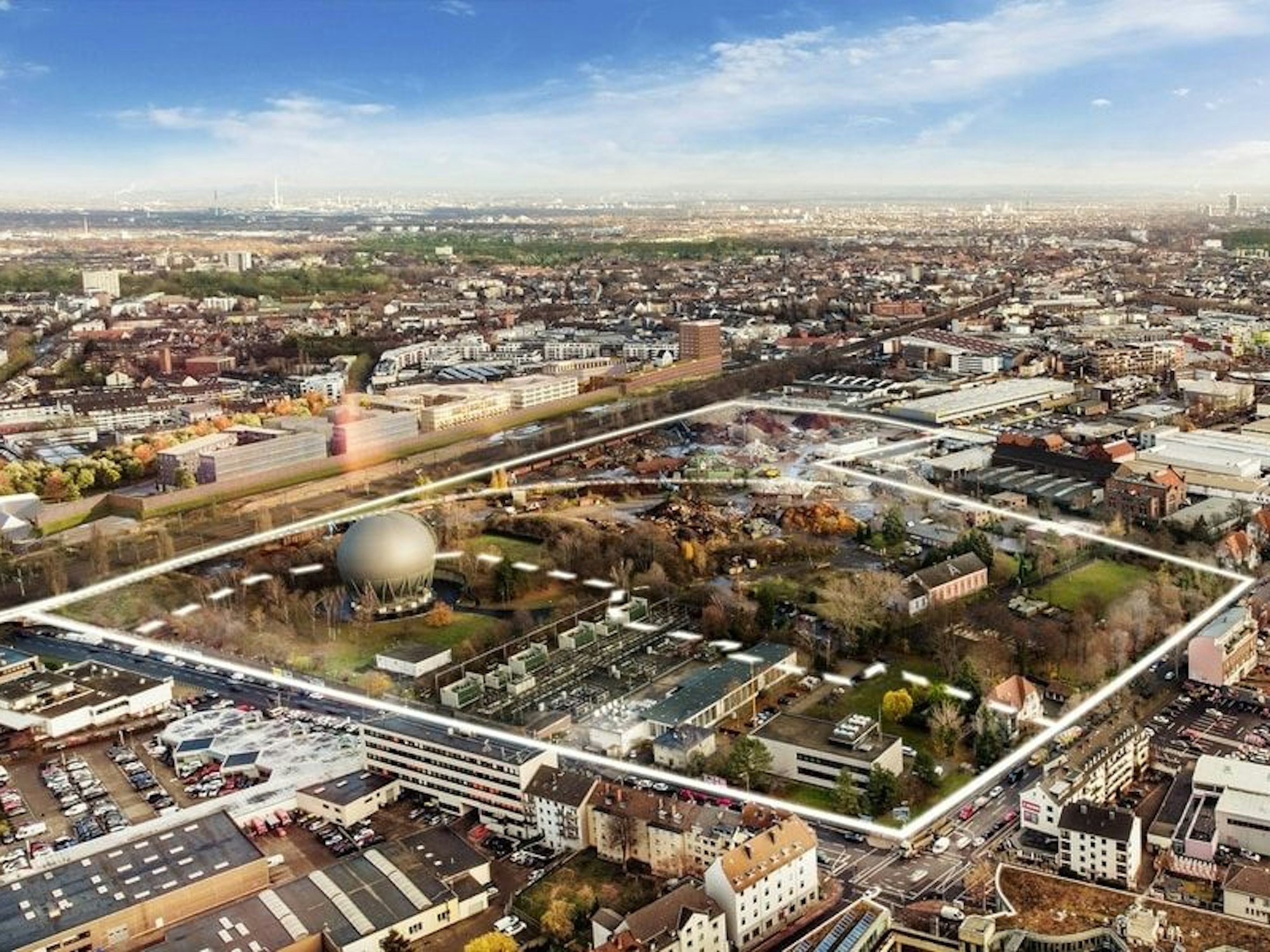 Anblick des Max-Becker-Areals.