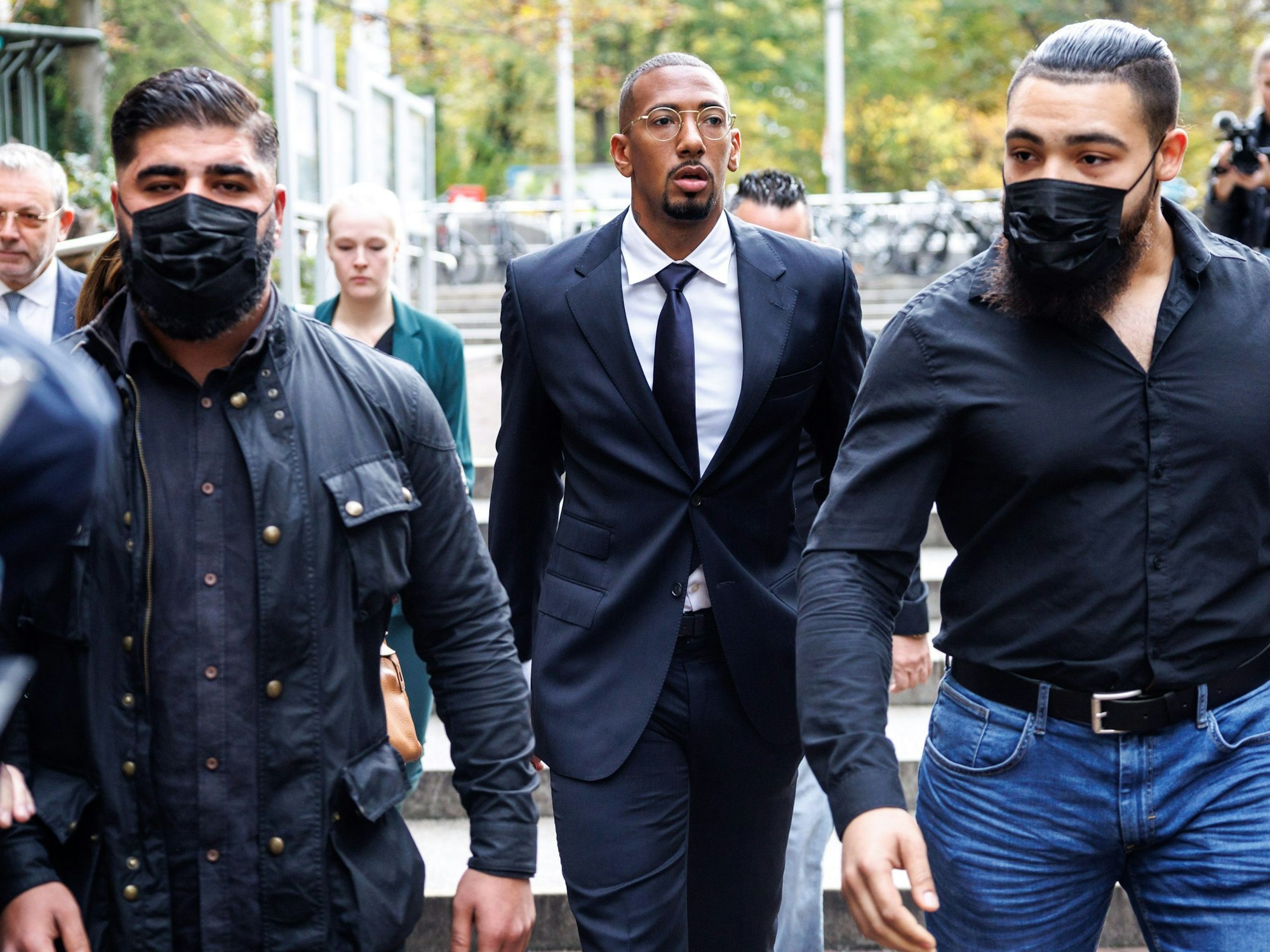 Fußballspieler Jerome Boateng auf dem Weg ins Landgericht München I.