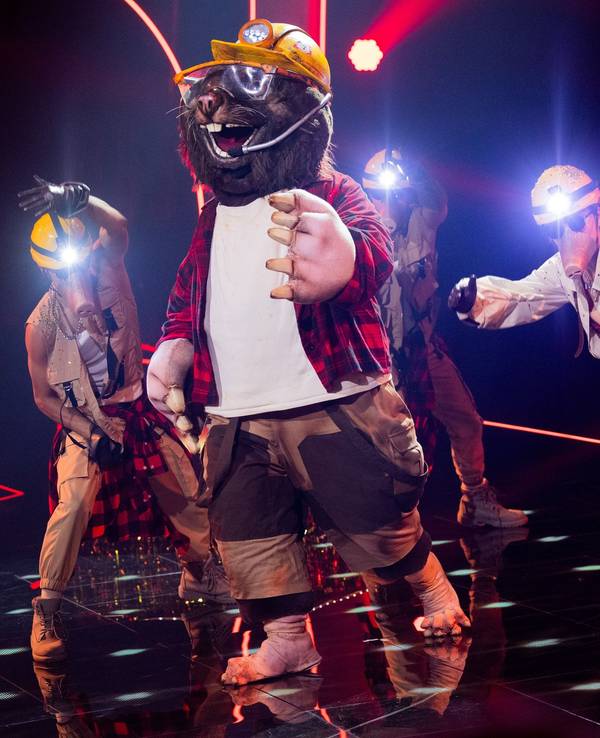 Die Figur „Der Maulwurf“ steht in der ProSieben-Show „The Masked Singer“ in Show 4 am 22. Oktober 2022 auf der Bühne.