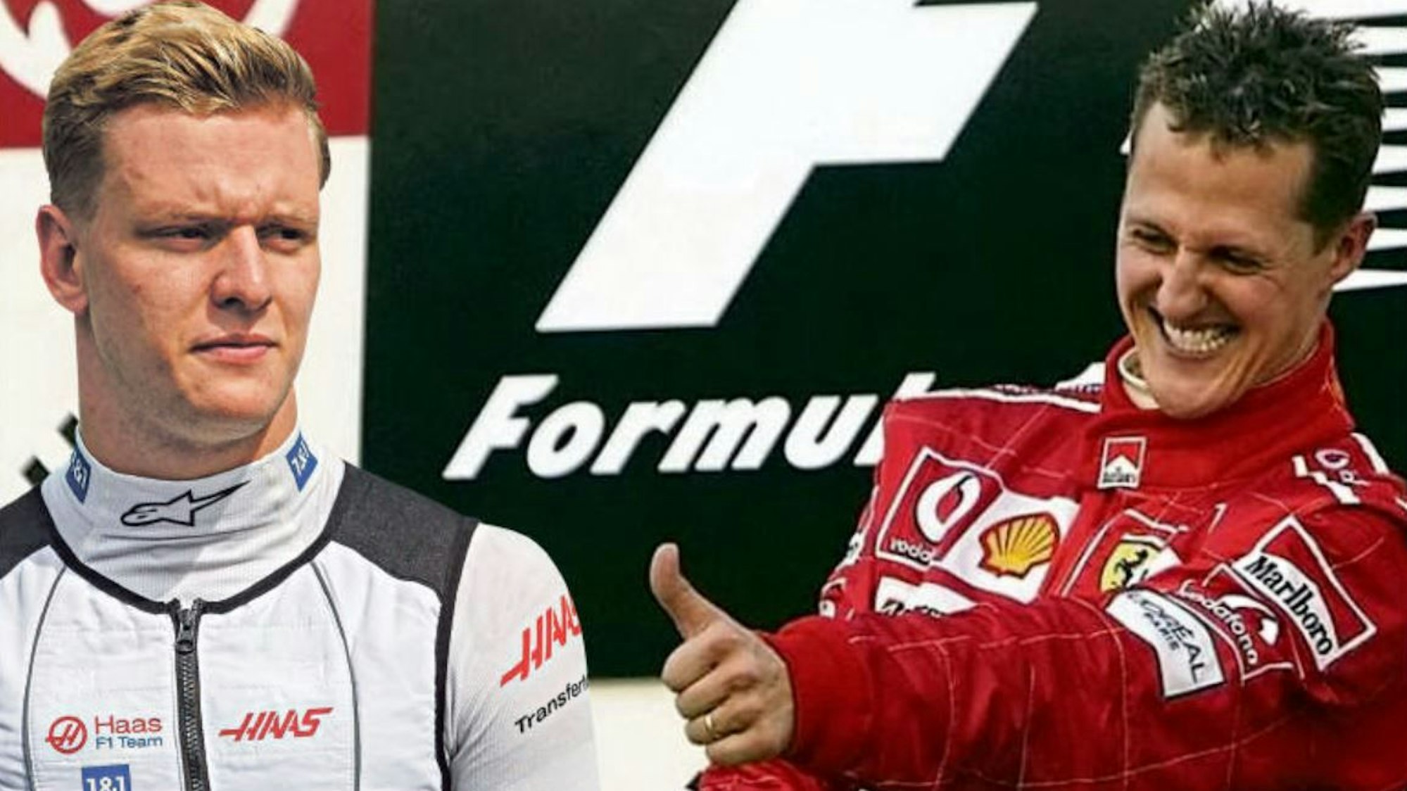 Schumis Freud, Micks Leid: Vater Michael bejubelte im Oktober 2004 in Suzuka seinen 13. Saisonsieg, Sohn Mick war nach seinem achten Punktlos-Rennen in Austin enttäuscht. Fotos: imago