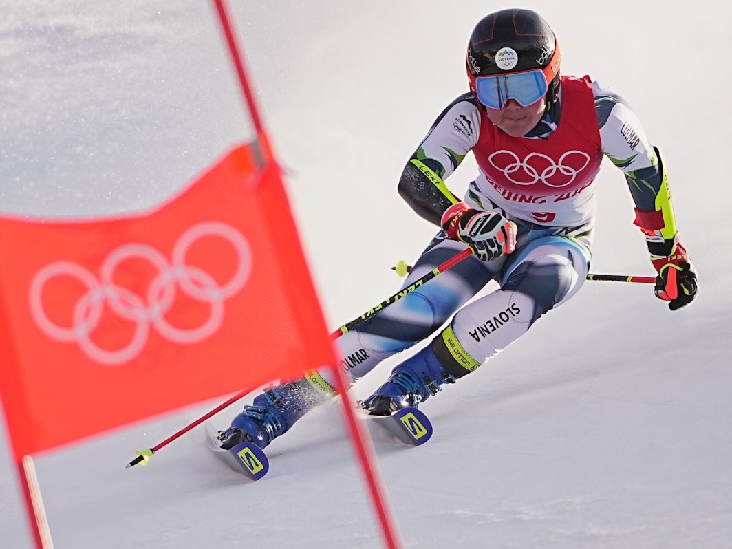 Meta Hrovat aus Slovenien in Aktion.