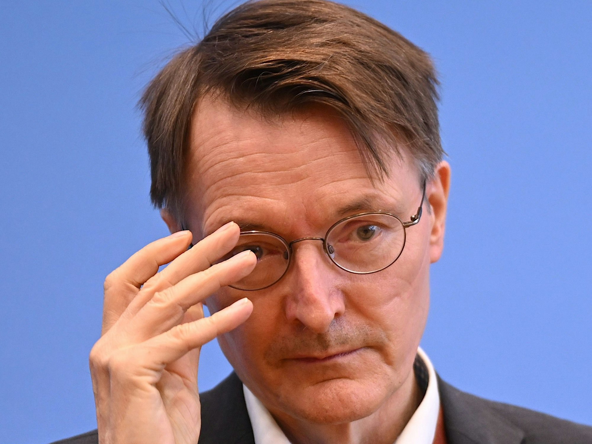 Karl Lauterbach (SPD), Bundesminister für Gesundheit, spricht in der Bundespressekonferenz.