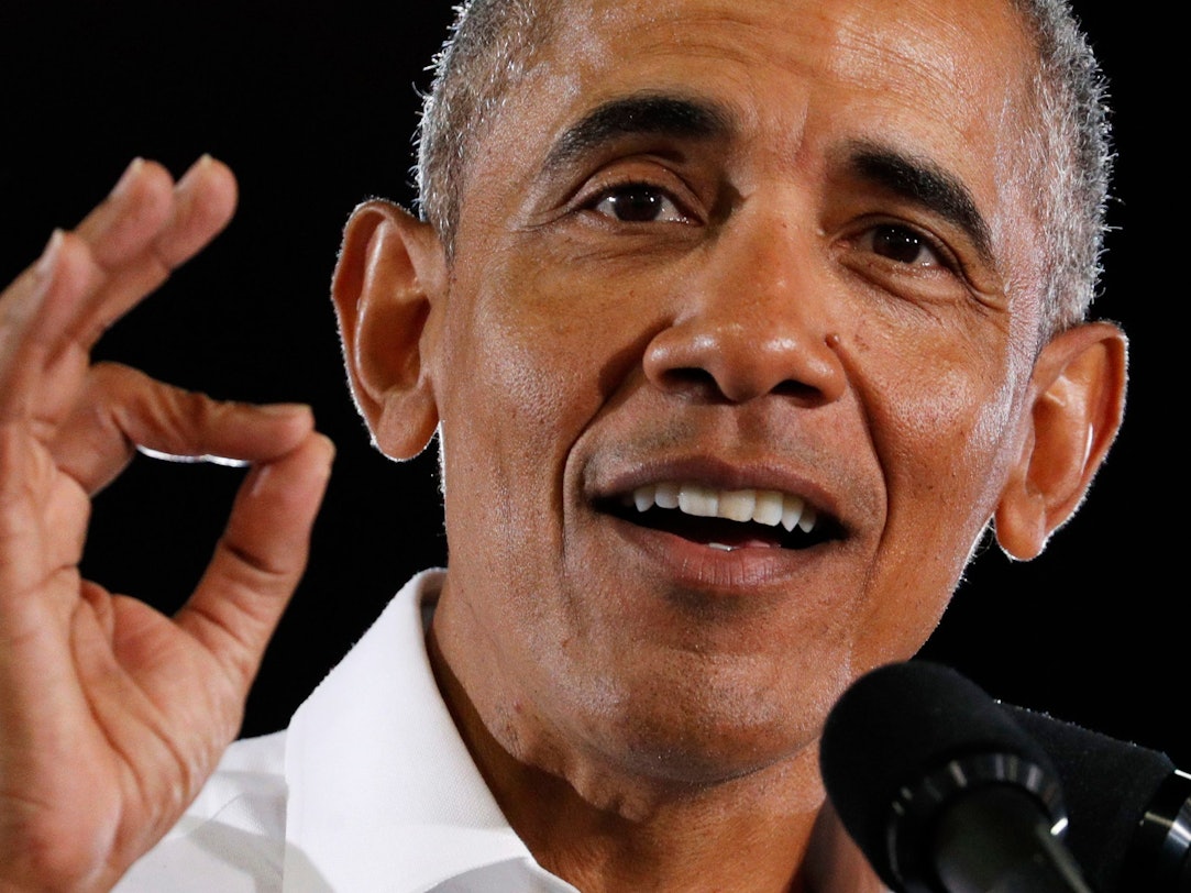 Barack Obama gestikuliert