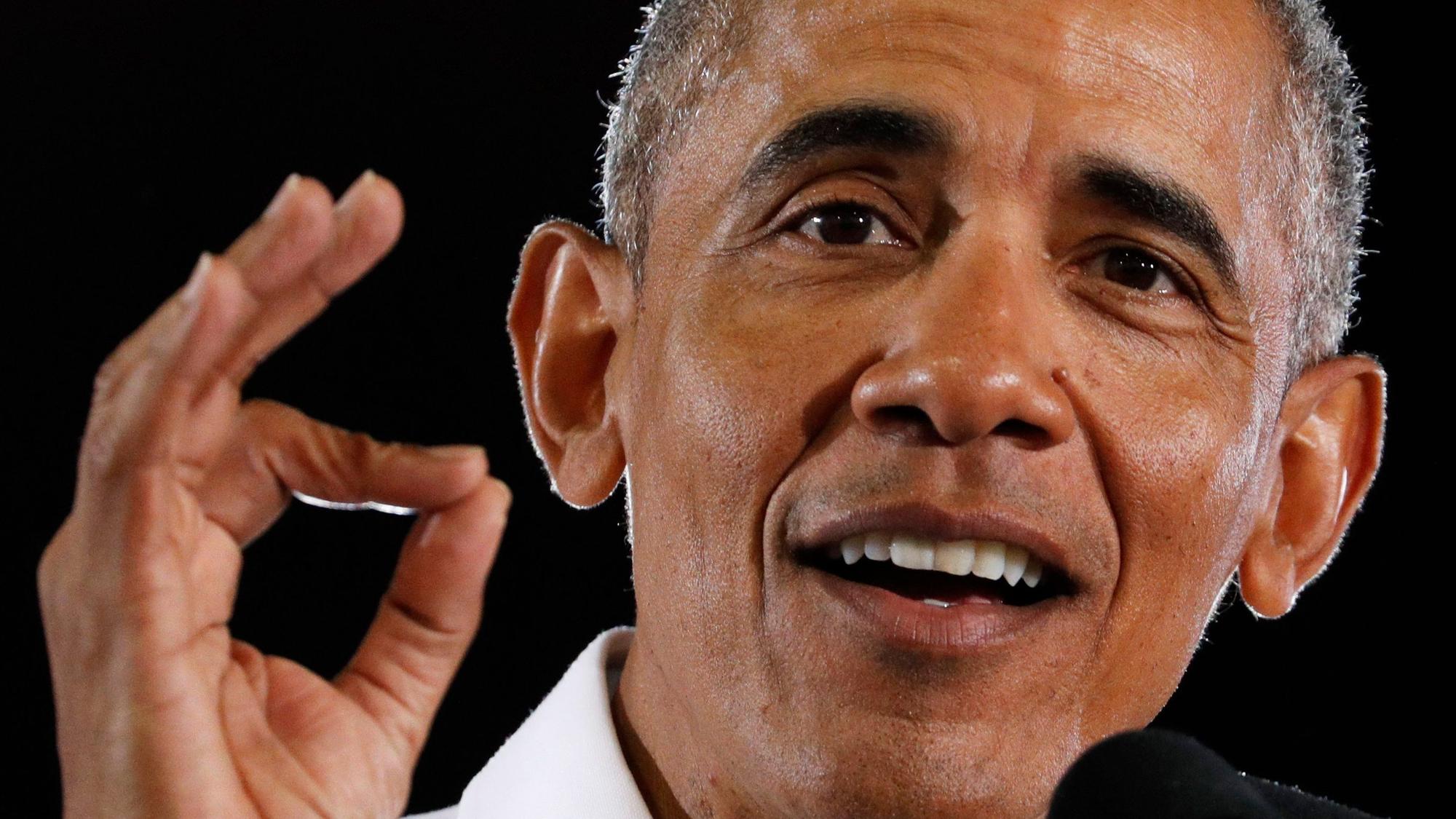 Barack Obama gestikuliert