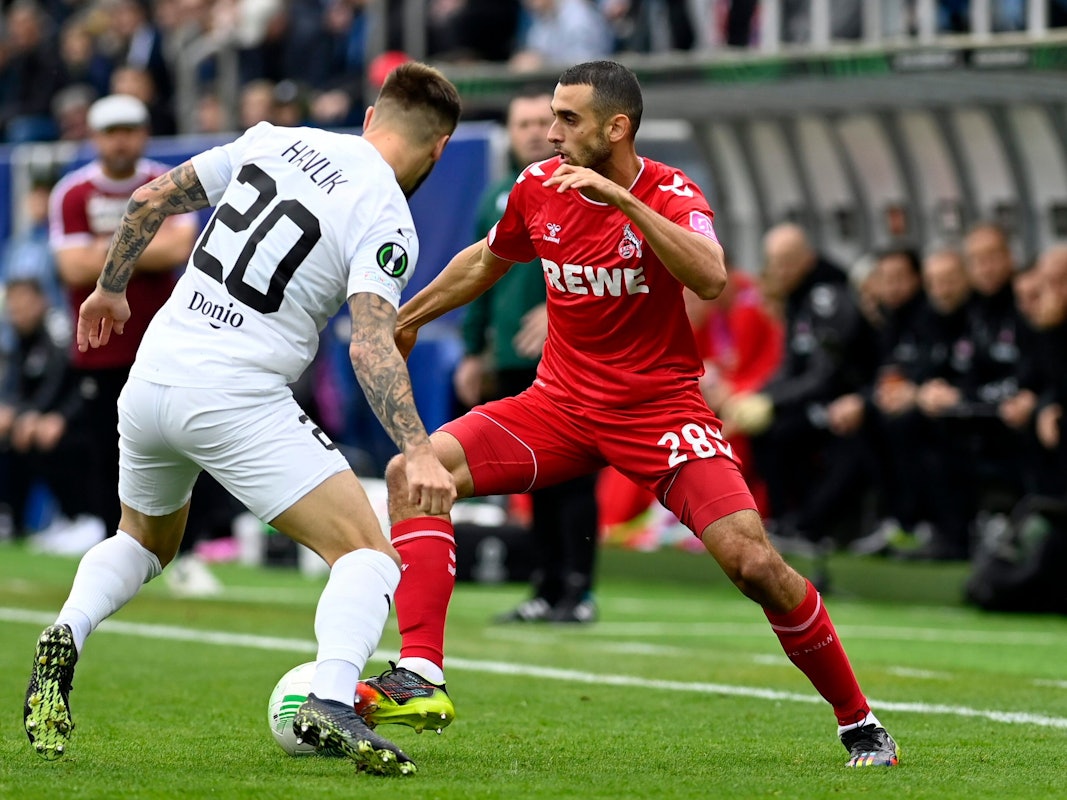 Ellyes Skhiri beim Conference-League-Spiel beim 1. FC Slovacko.