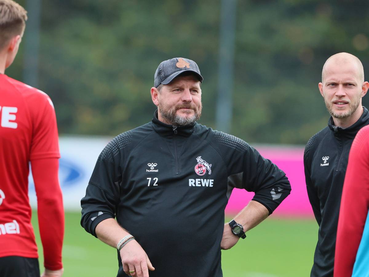 Chefcoach Steffen Baumgart am Samstag (29. Oktober 2022) beim Abschlusstraining des 1. FC Köln vor dem Bundesliga-Heimspiel gegen die TSG Hoffenheim