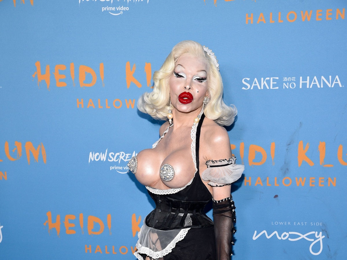 Auch Amanda Lepore besuchte die 21. jährliche Halloween-Party von Heidi Klum im Sake No Hana im Moxy Lower East Side in New York.picture alliance/dpa/Invision via AP