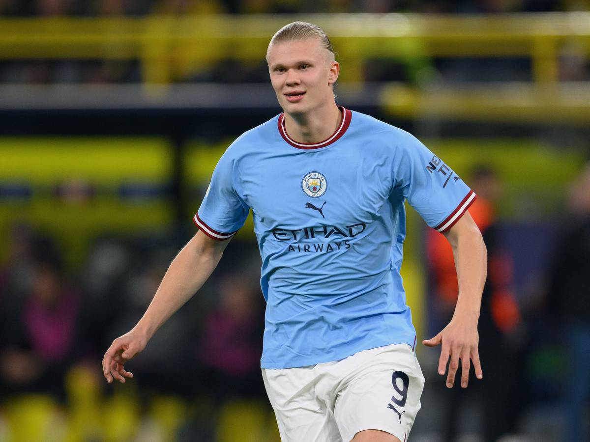 Erling Haaland im Spiel von Manchester City.
