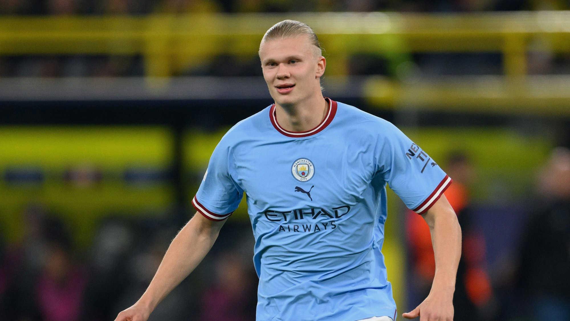 Erling Haaland im Spiel von Manchester City.