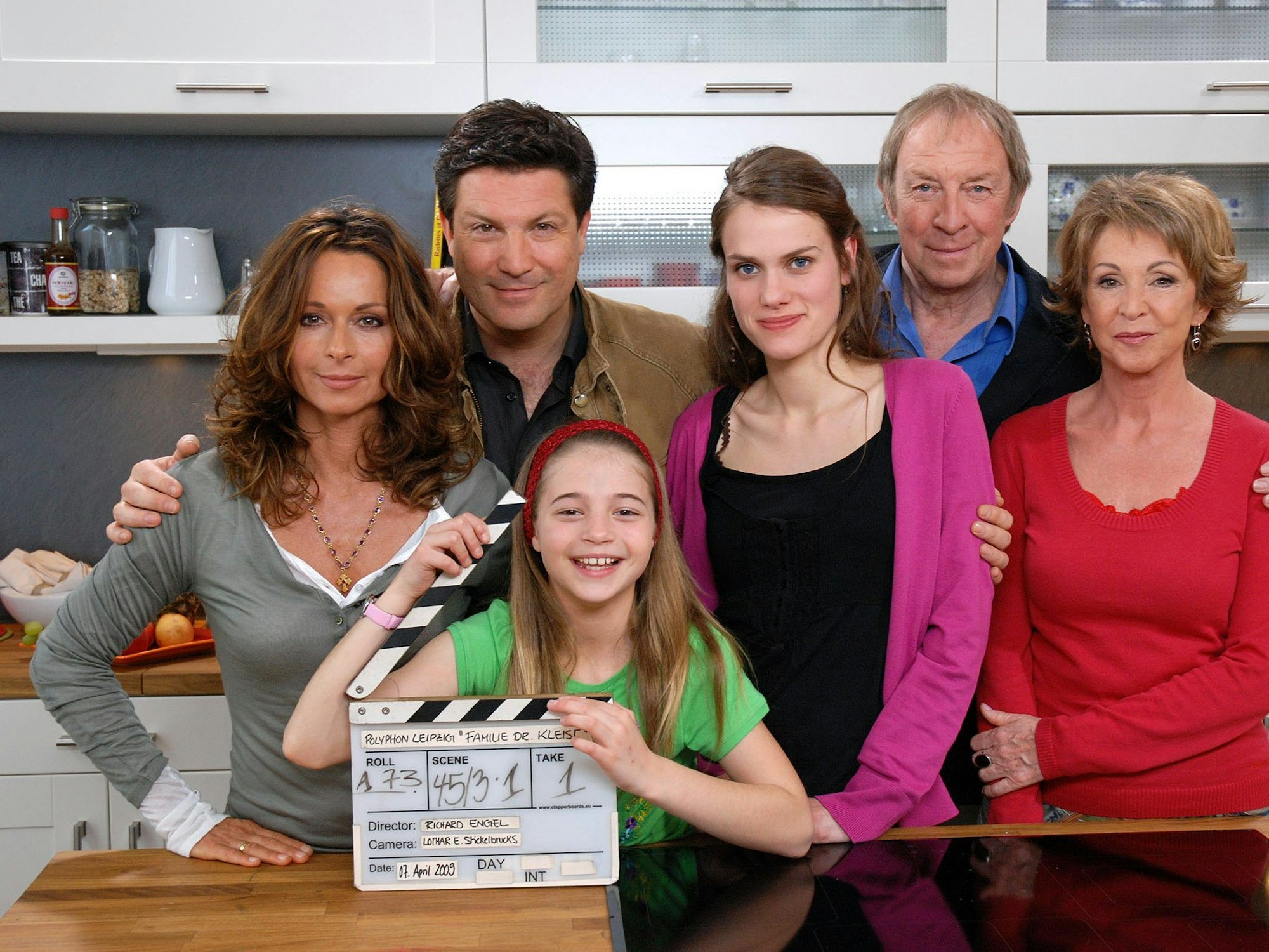 Dreharbeiten für die erfolgreiche ARD-Familienserie "Familie Dr. Kleist" mit Francis Fulton Smith.