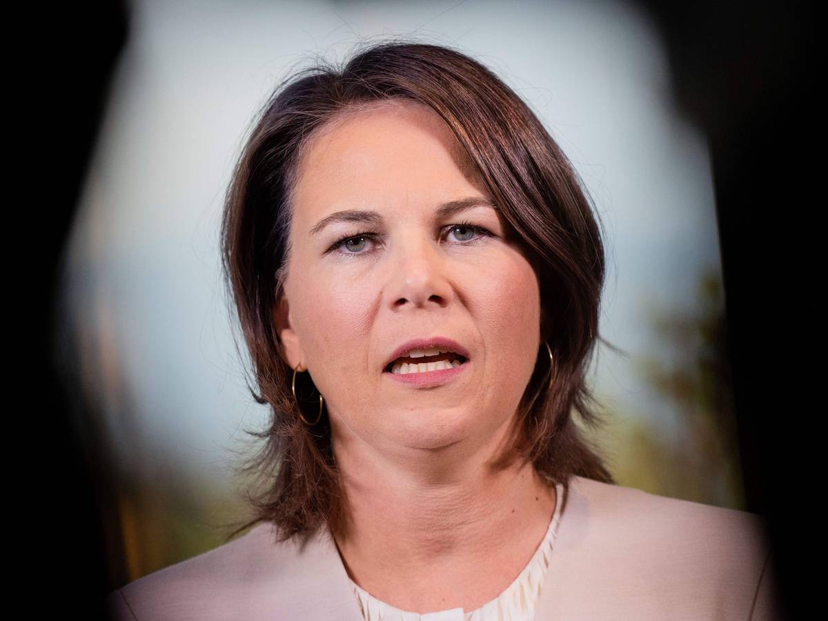 Annalena Baerbock spricht bei dem G7-Treffen in Münster.