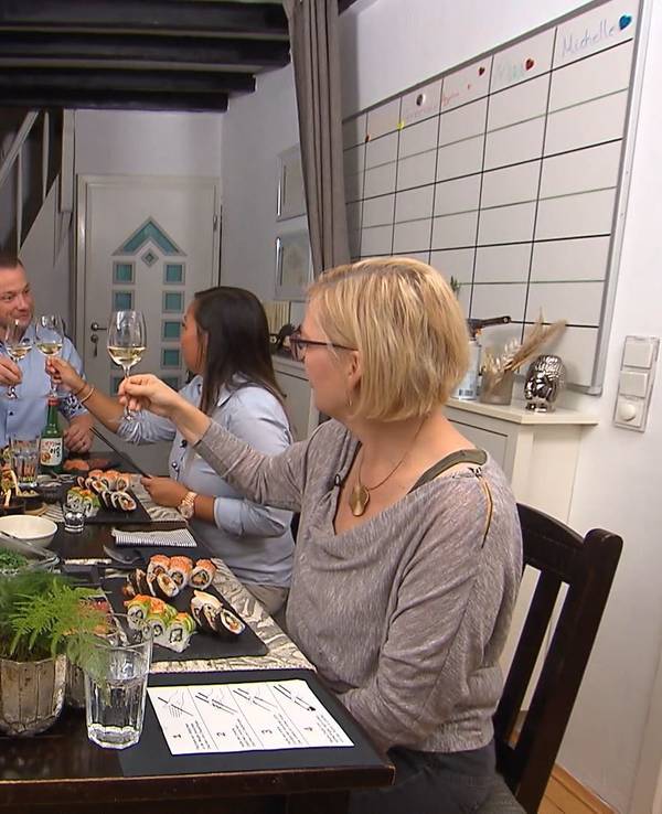 Das selbstgerollte Sushi von Sascha macht allein optisch was her – und es schmeckt auch.