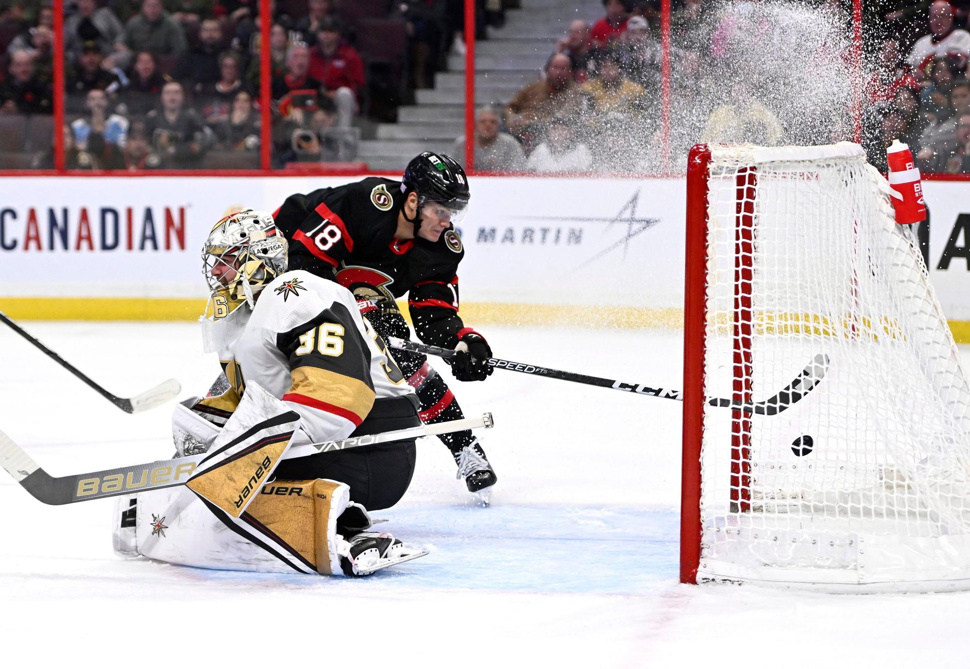 NHL: Tim Stützle trifft gegen die Vegas Golden Nights, verliert am Ende aber trotzdem mit den Ottawa Senators.