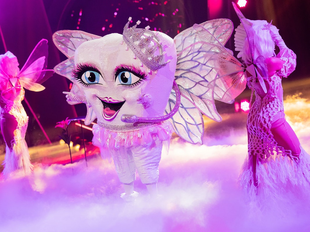 Die „Zahnfee“ steht im großen Finale von „The Masked Singer“ auf der Bühne.