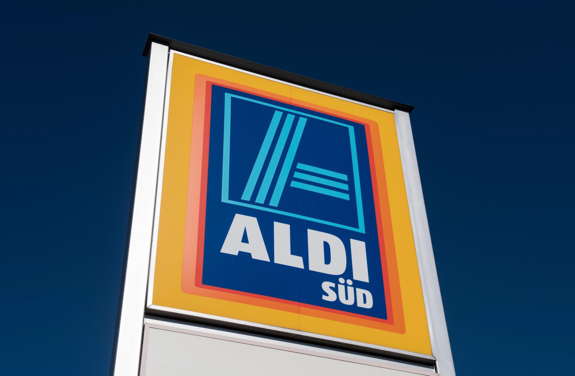 Das Logo von Aldi Süd, aufgenommen am 23. März 2017 in Mülheim an der Ruhr (Nordrhein-Westfalen).