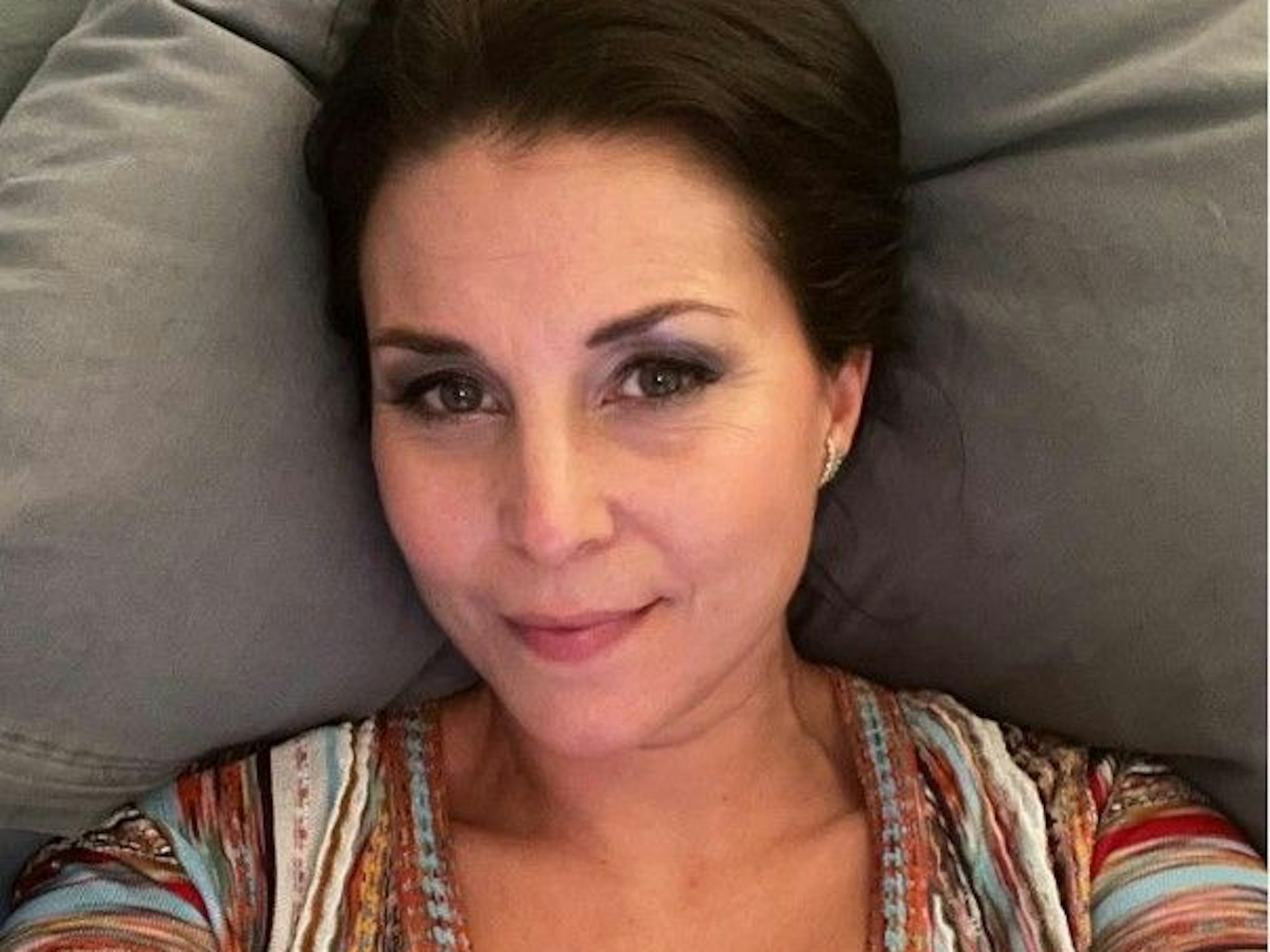 Vanessa Blumhagen, hier auf einem Instagram-Selfie vom 24. Oktober, zeigt sich von ihrer sportlichen Seite.