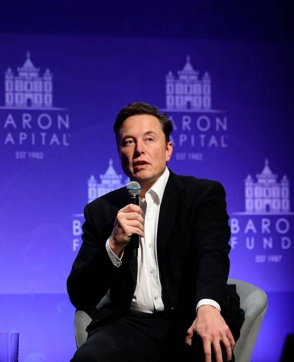 Elon Musk, neuer Besitzer von Twitter, spricht auf der 29. jährlichen Baron Investment Conference.