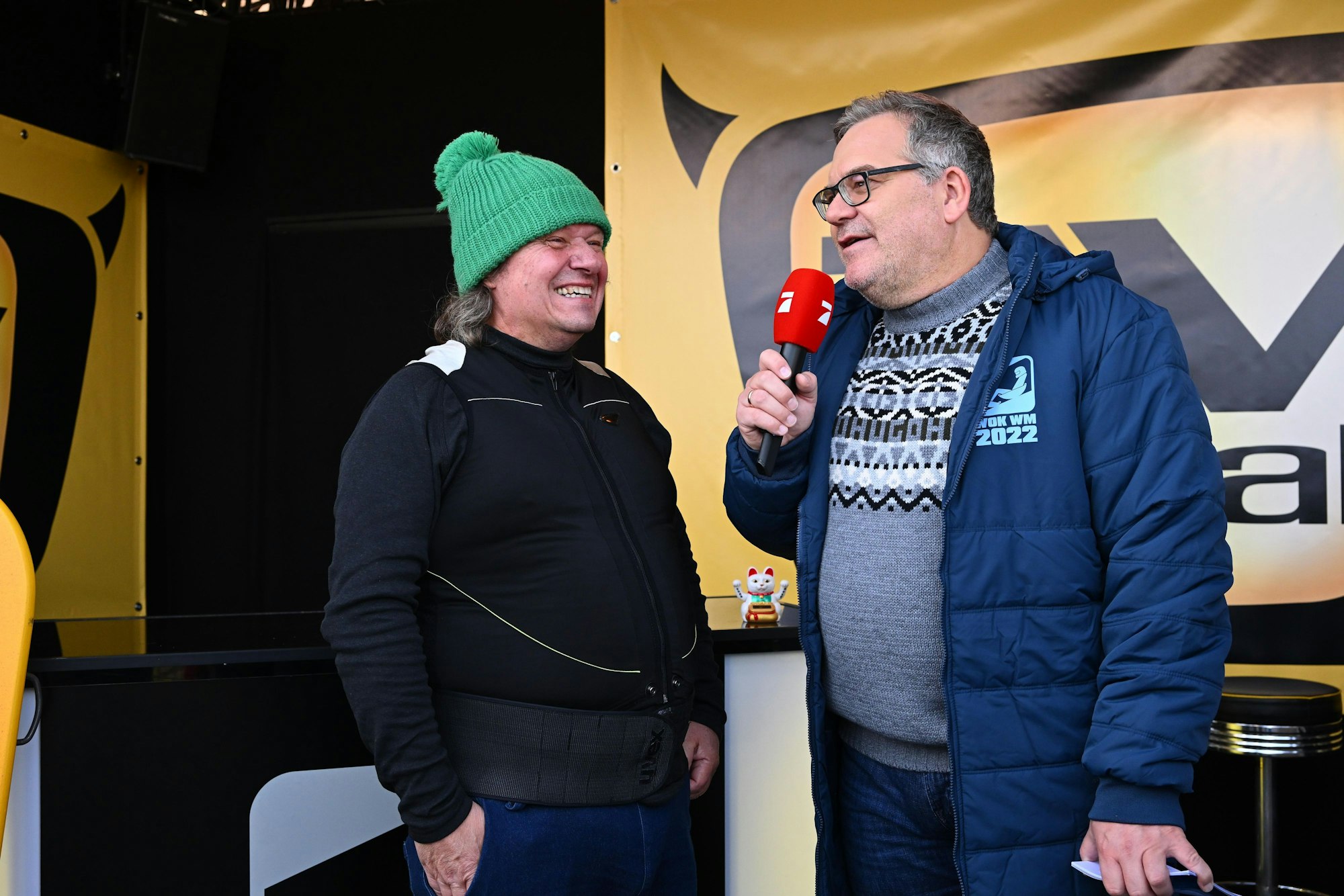 Moderator Elton im Gespräch mit Manni Ludolf.