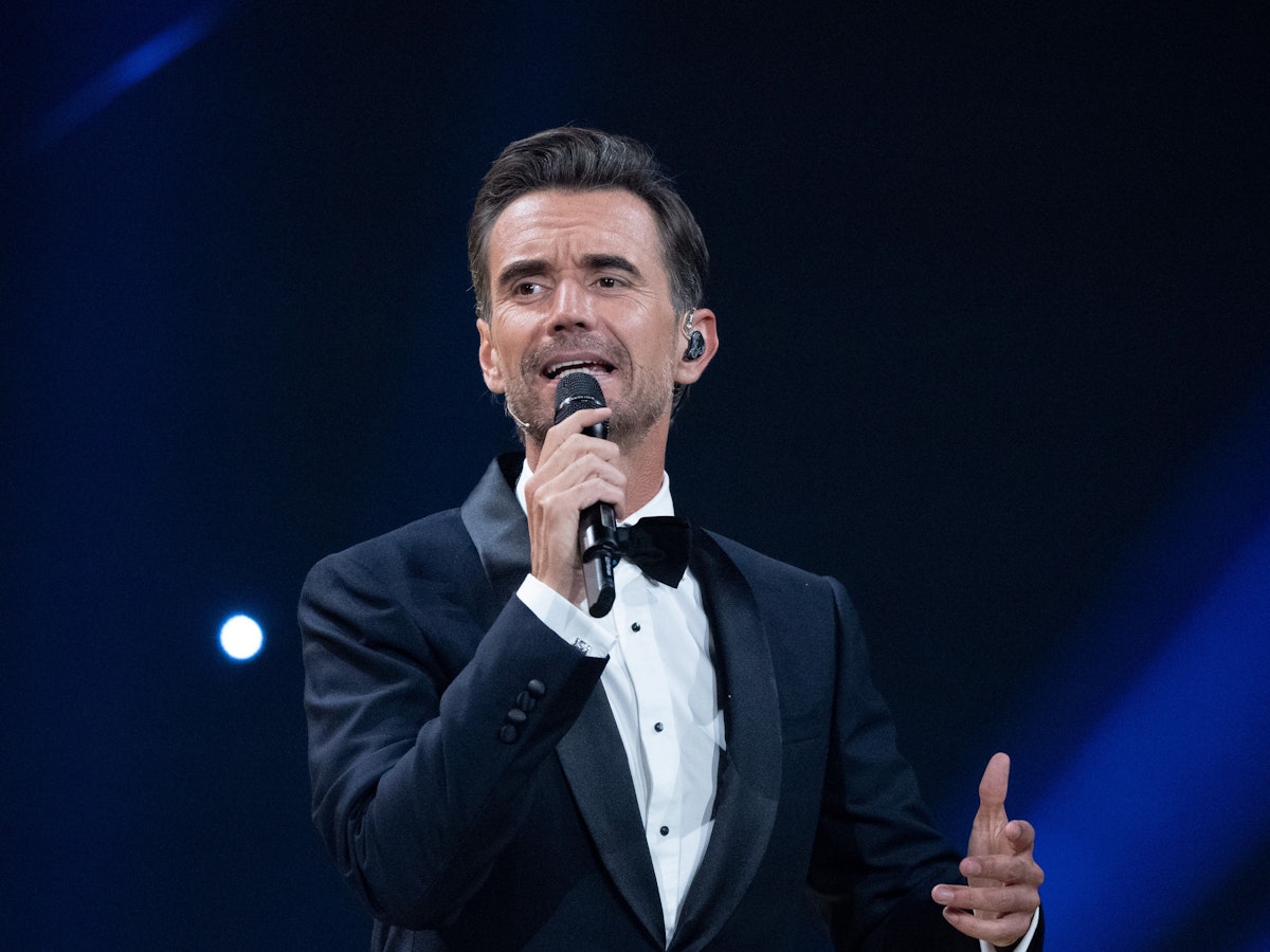 Moderator Florian Silbereisen führt durch die Verleihung des Medienpreises «Goldene Henne» in Leipzig.