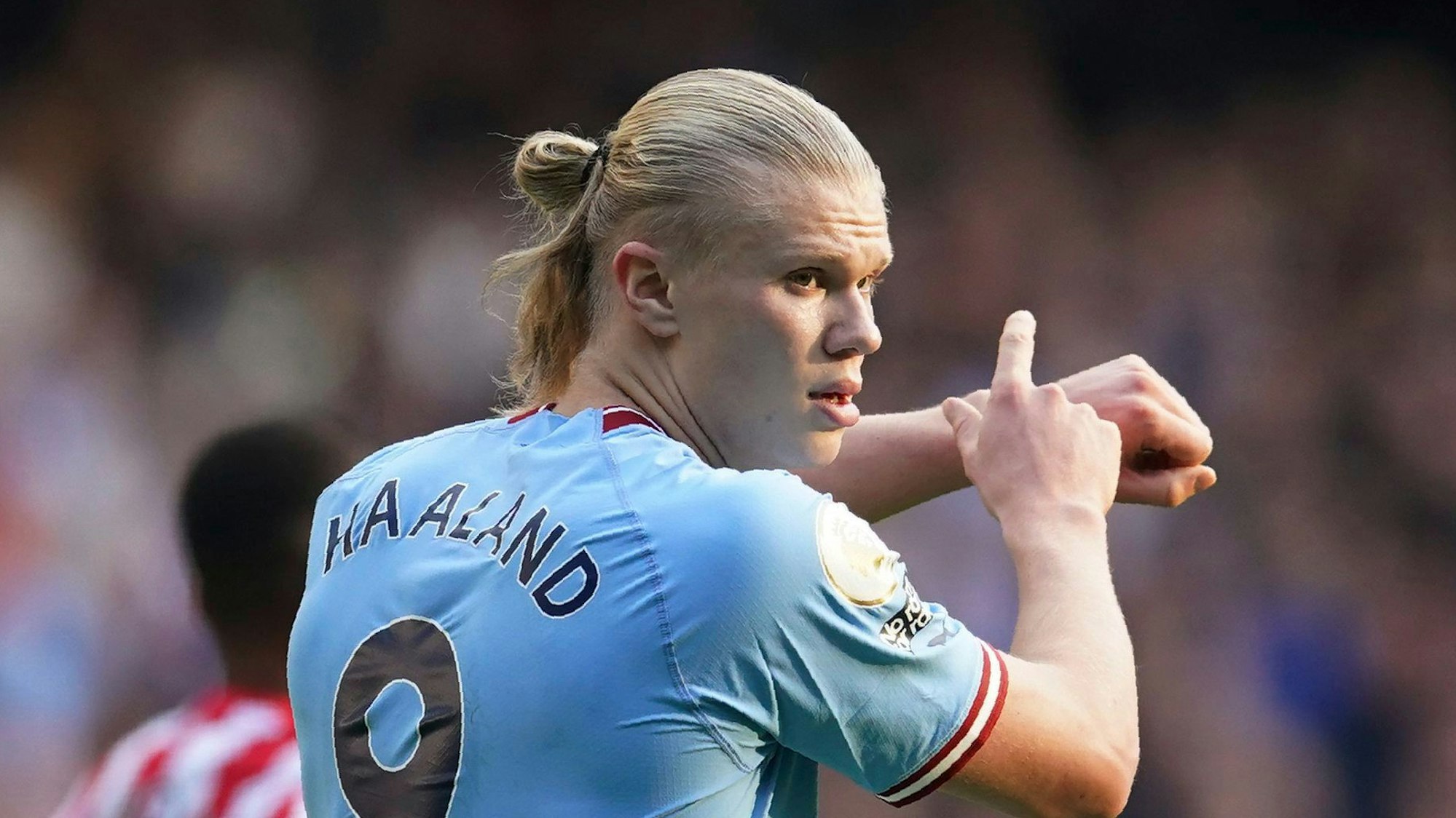 Erling Haaland im Trikot von Manchester City.