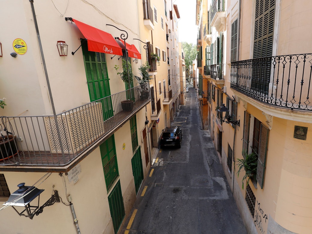 Die Straßen in der Innenstadt von Palma de Mallorca.