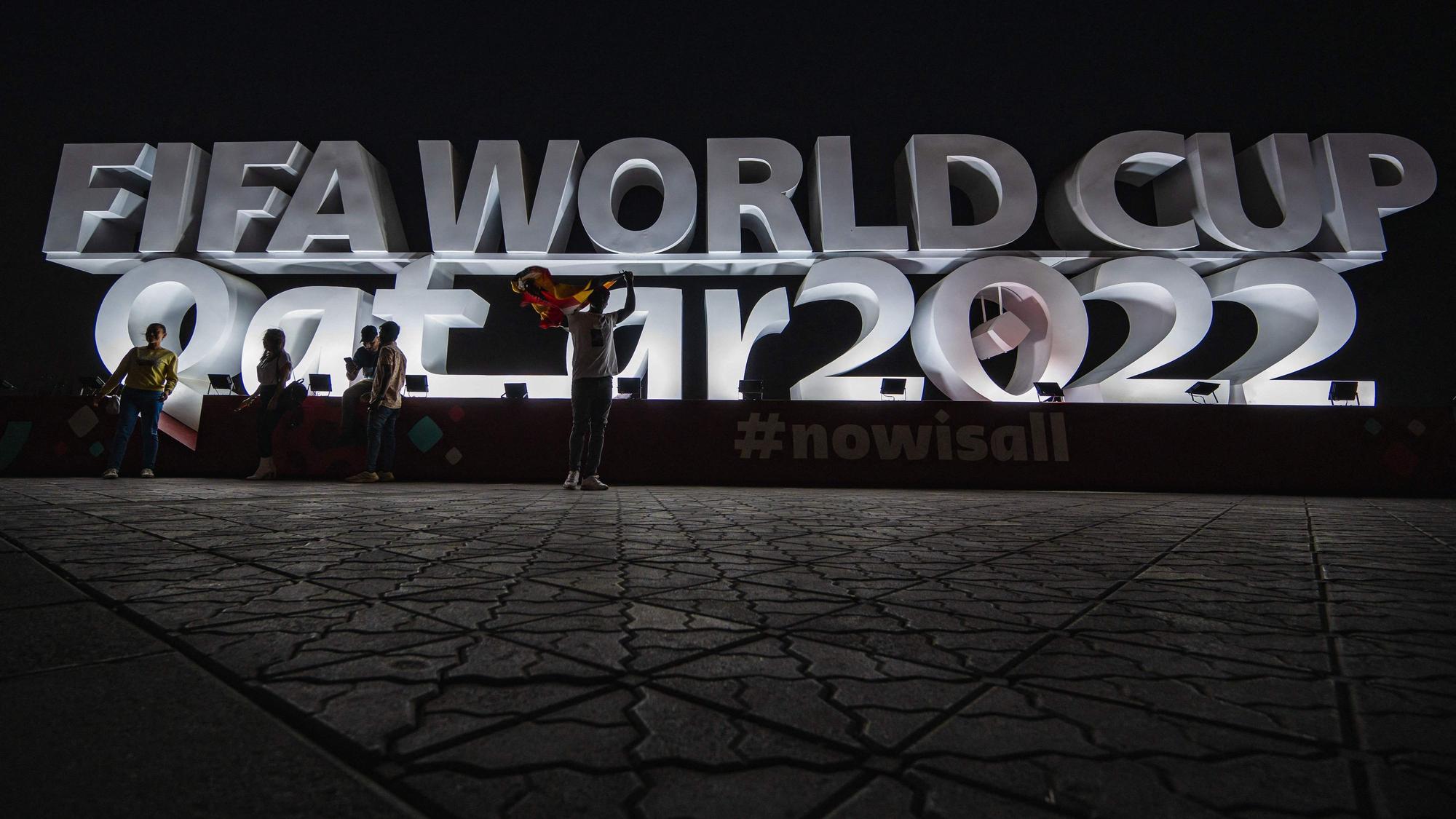 Das WM-Logo in Doha.