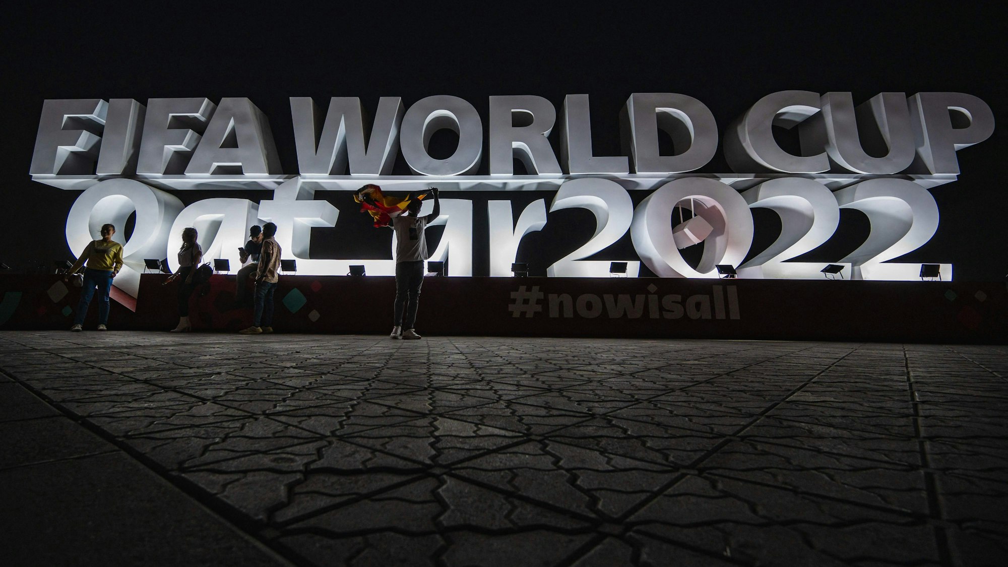 Das WM-Logo in Doha.