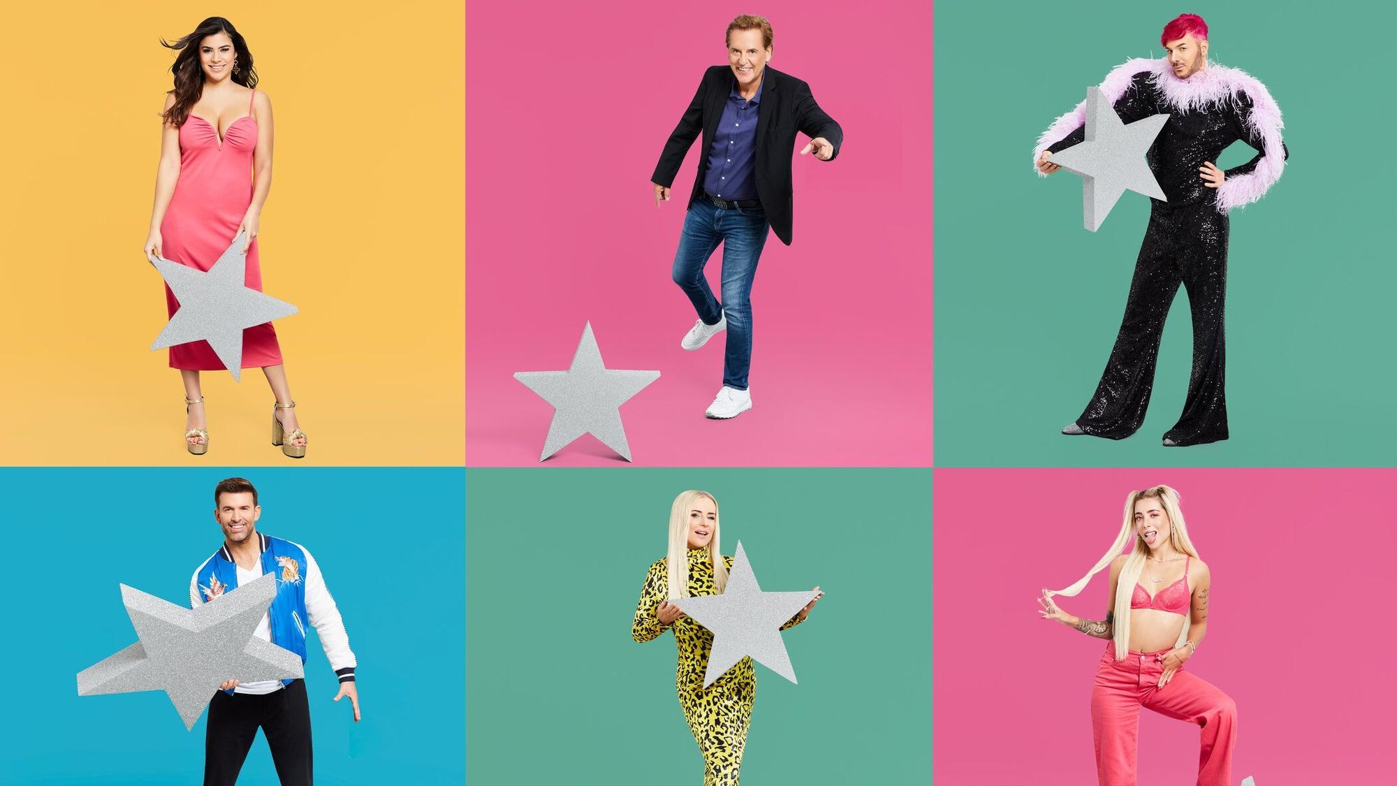 Das Foto zeigt: Tanja Tischewitsch (o.l.); Jörg Dahlmann; Sam Dylan; Jay Khan (u.l); Diana Schell; Walentina Doronina.