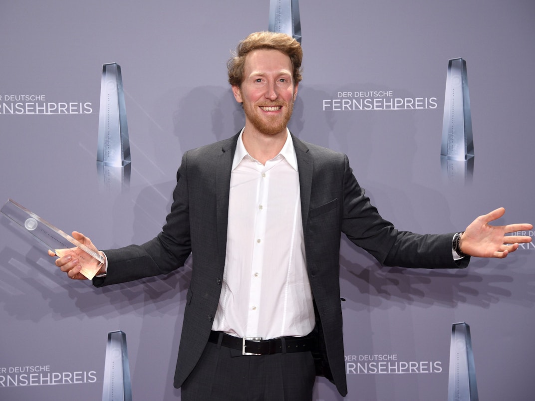 Louis Klamroth ist Preisträger in der Kategorie "Bester Nachwuchs" bei der Verleihung des 19. Deutschen Fernsehpreises im Kölner Palladium.