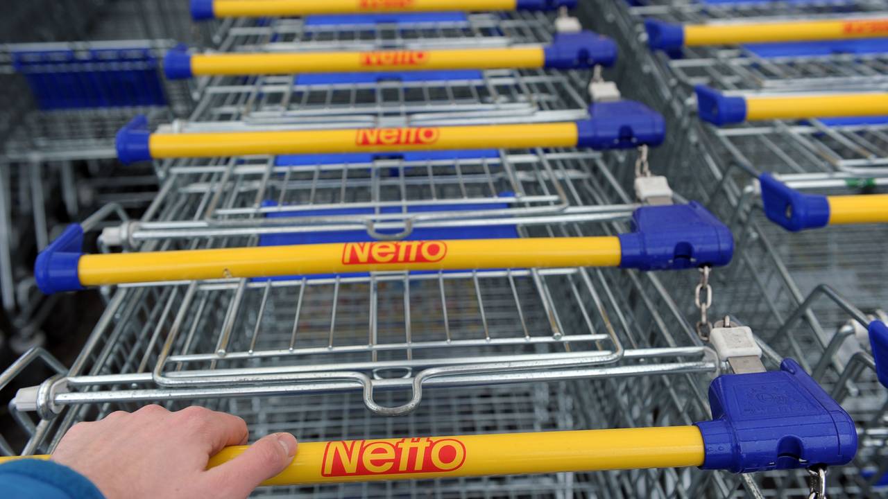 Symbolfoto. Einkaufwägen mit Netto-Logo.