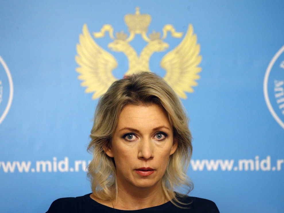 Maria Sacharowa, die Sprecherin des russischen Außenministeriums, am 6. Oktober 2015.