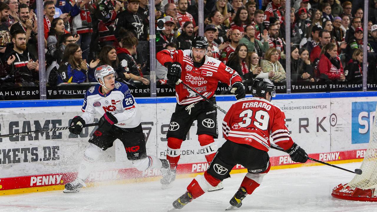 Kölner Haie spielen gegen Nürnberg.