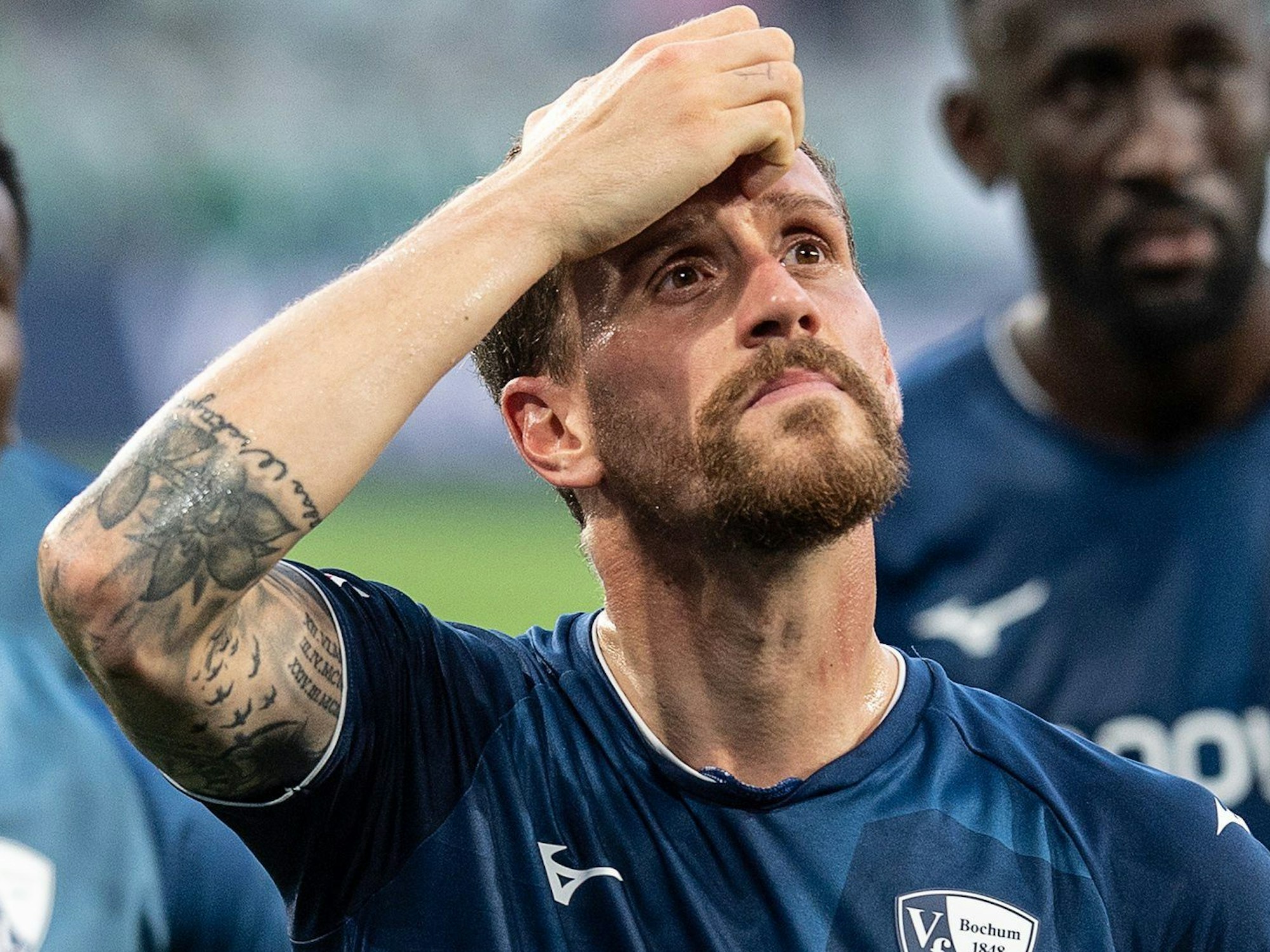 Bochums Simon Zoller fasst sich nach dem Schlusspfiff an den Kopf.