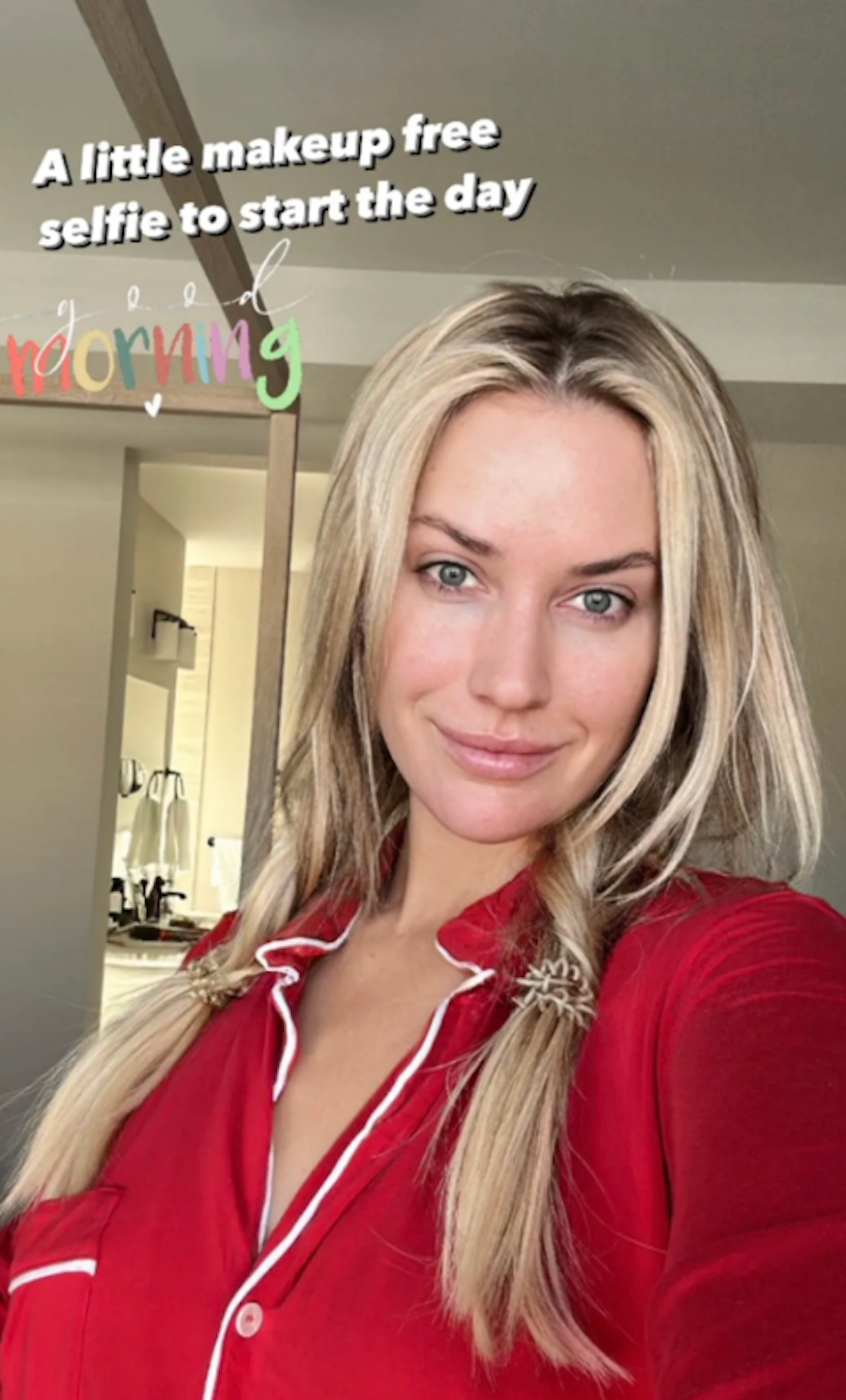 Paige Spiranac zeigt sich in ihrer Instagram-Story ohne Make-up.