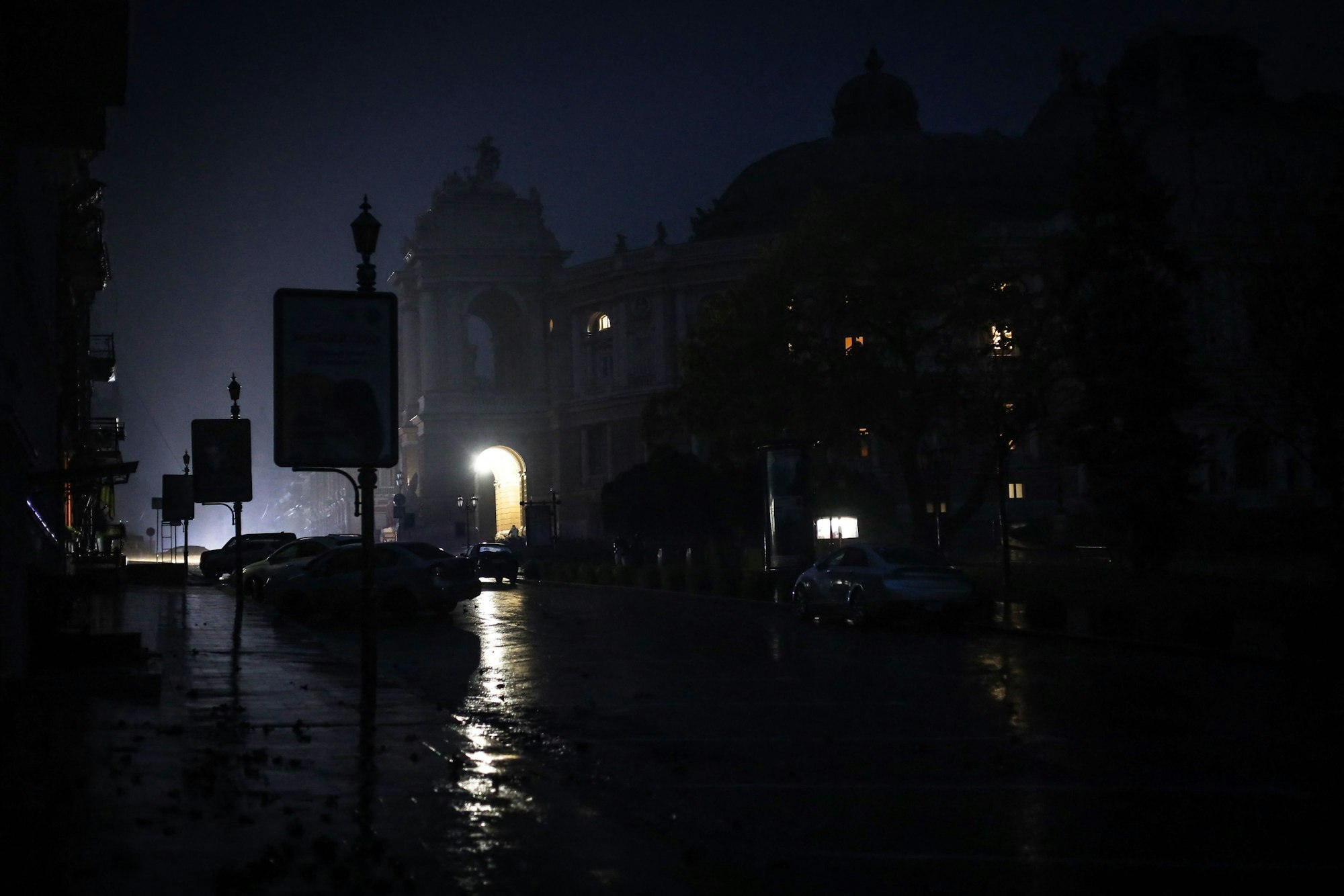 Die ukrainische Stadt Odessa während eines „Blackouts“.