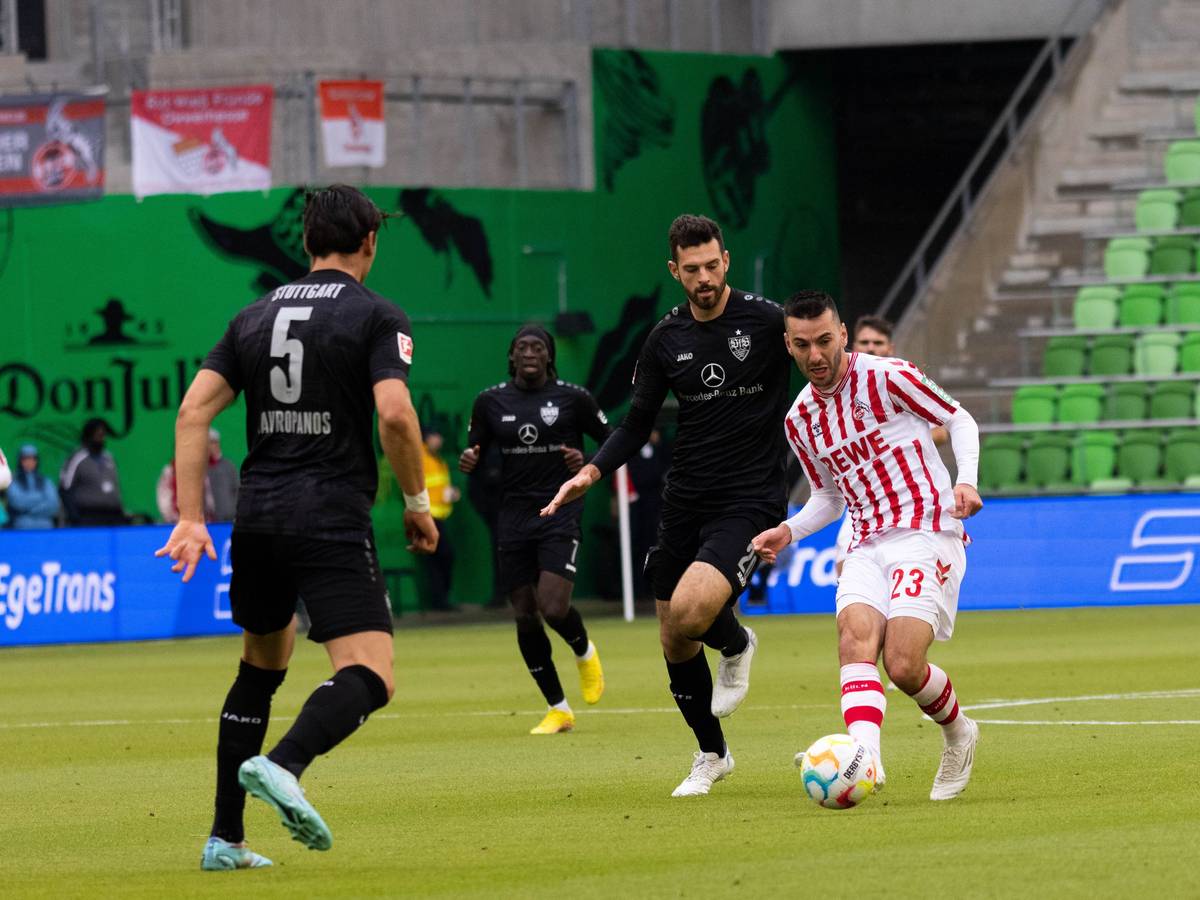 Sargis Adamyan im Spiel des 1. FC Köln gegen den VfB Stuttgart.