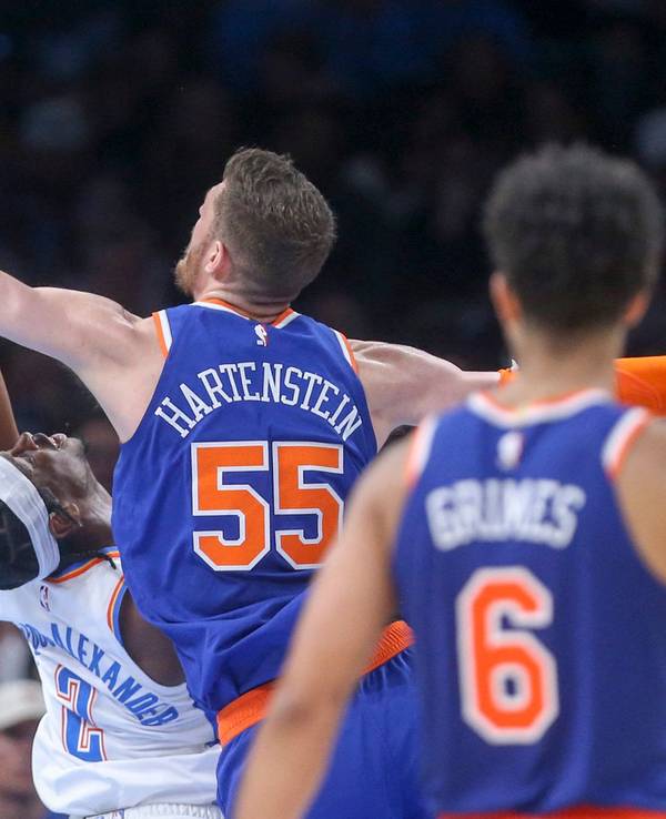 Isaiah Hartenstein im Trikot der New York Knicks.