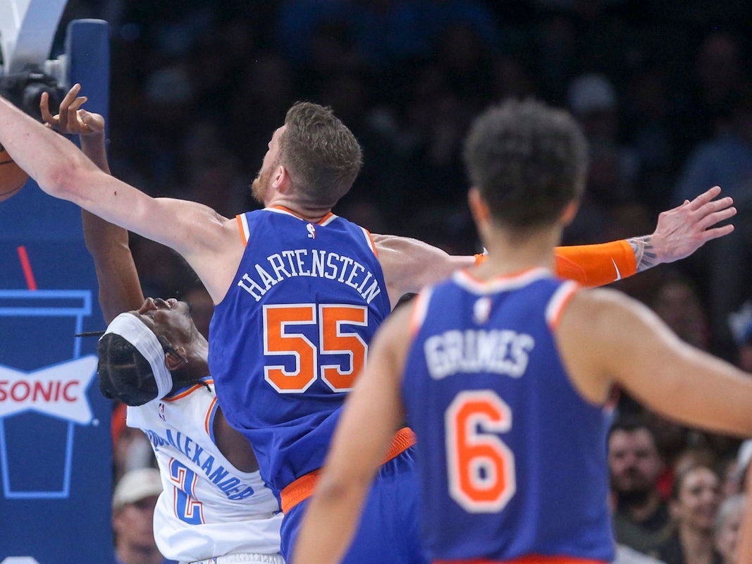 Isaiah Hartenstein im Trikot der New York Knicks.