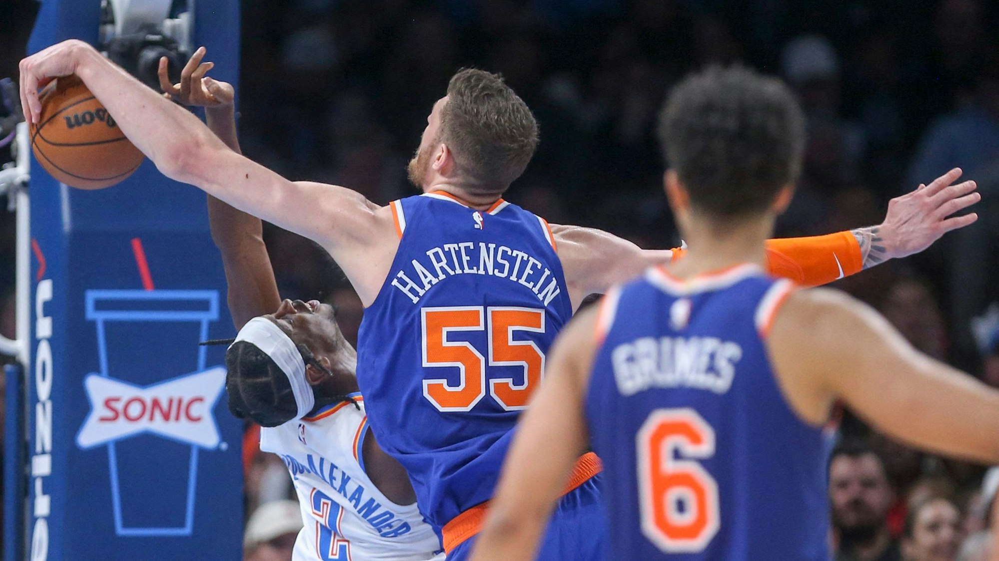 Isaiah Hartenstein im Trikot der New York Knicks.