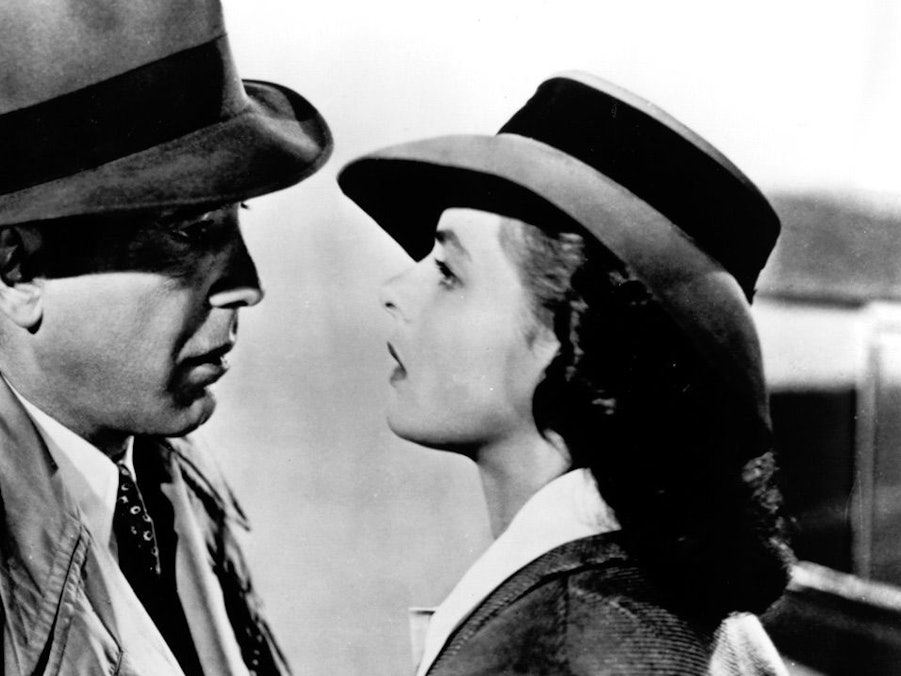 Humphrey Bogart und Ingrid Bergman in Casablanca (1942; Warner Studios)