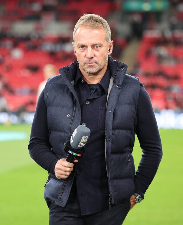 TV-Experte Lothar Matthäus und Bundestrainer Hansi Flick.
