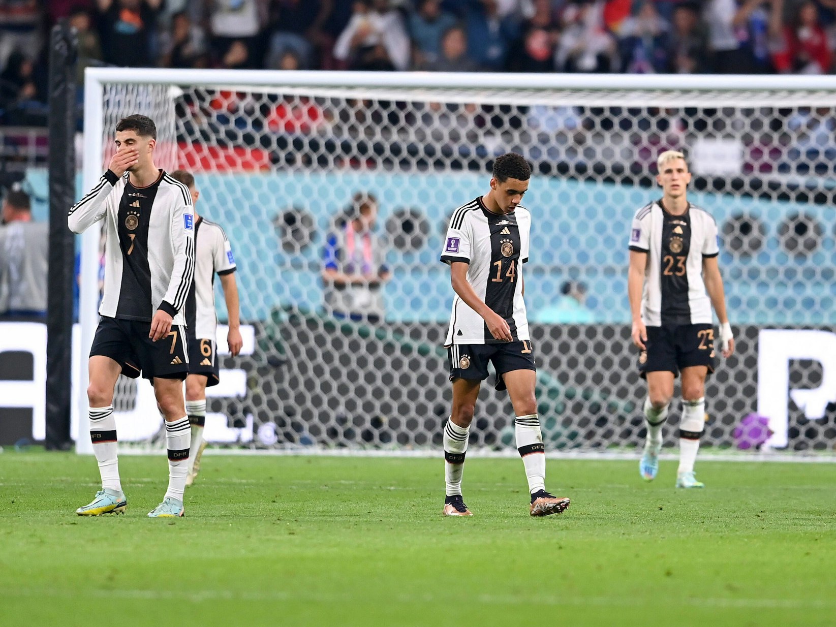Die Deutsche Nationalmannschaft ist niedergeschlagen.