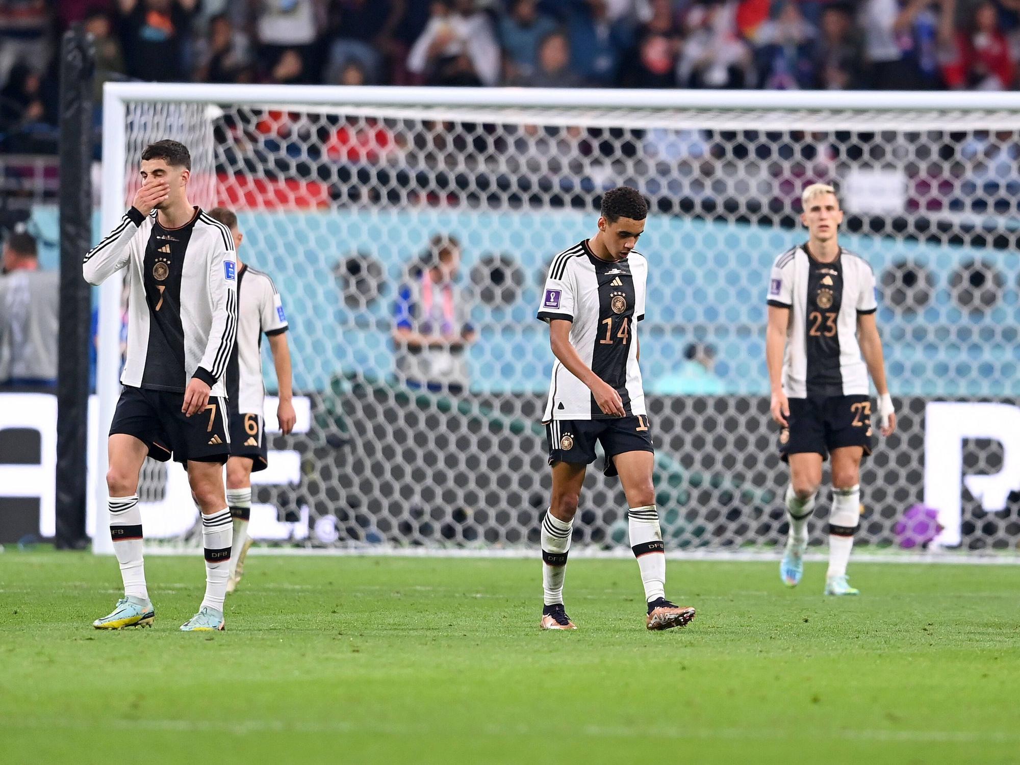 Die Deutsche Nationalmannschaft ist niedergeschlagen.