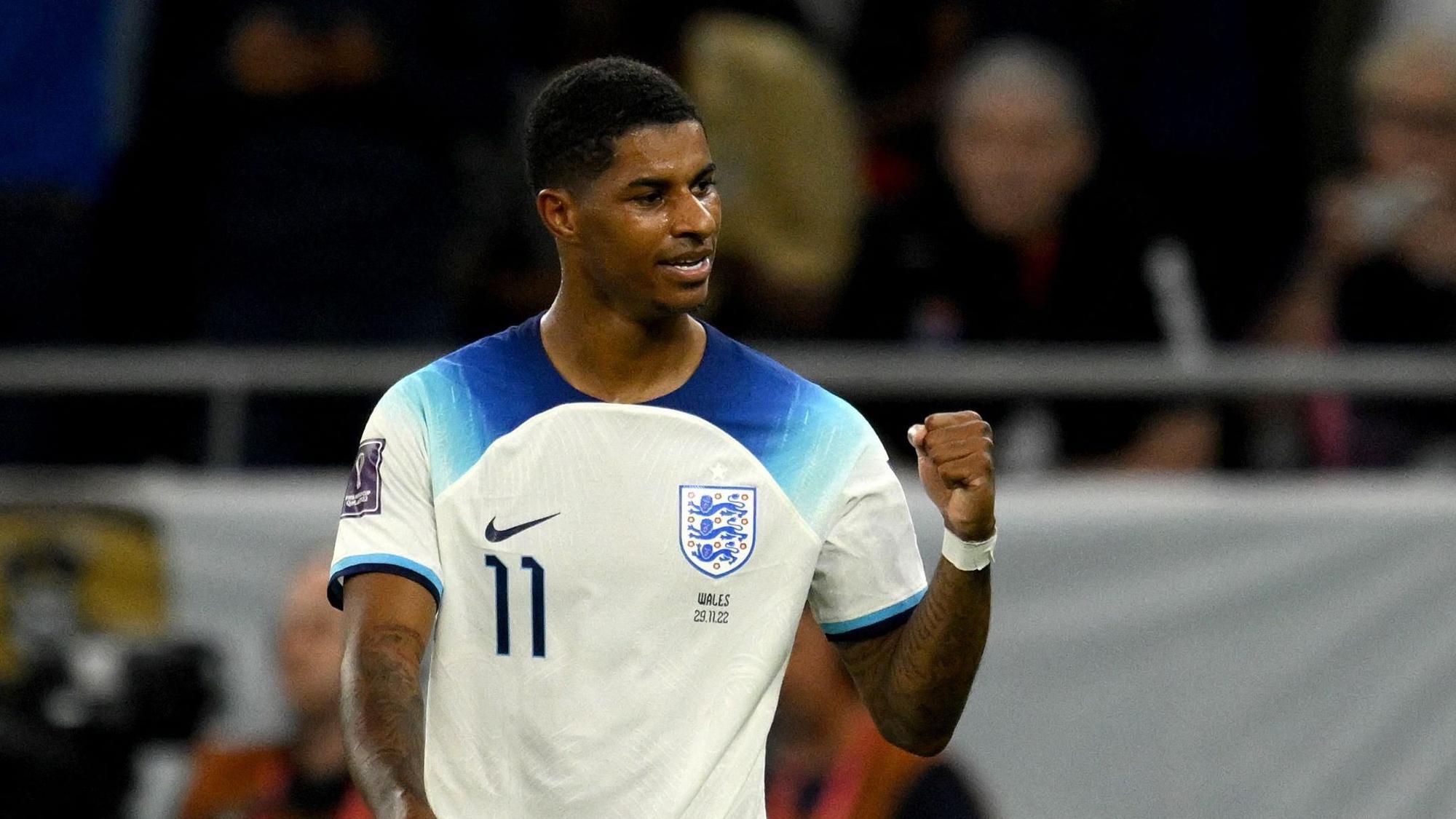 Marcus Rashford ballt die Faust.