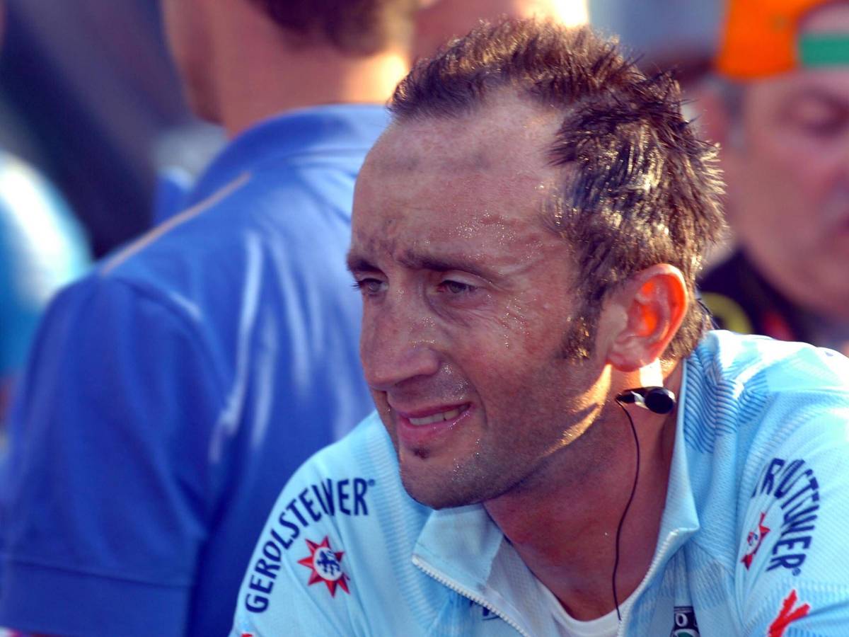 Davide Rebellin (Italien / Gerolsteiner) auf dem Rad.