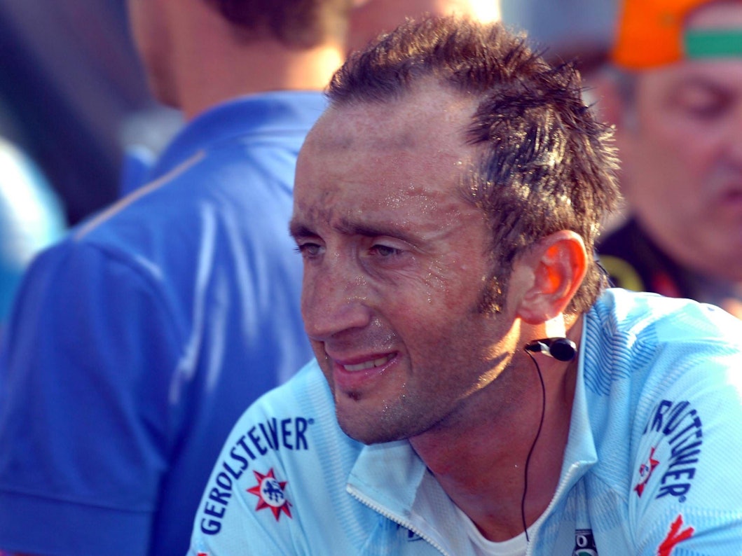 Davide Rebellin (Italien / Gerolsteiner) auf dem Rad.