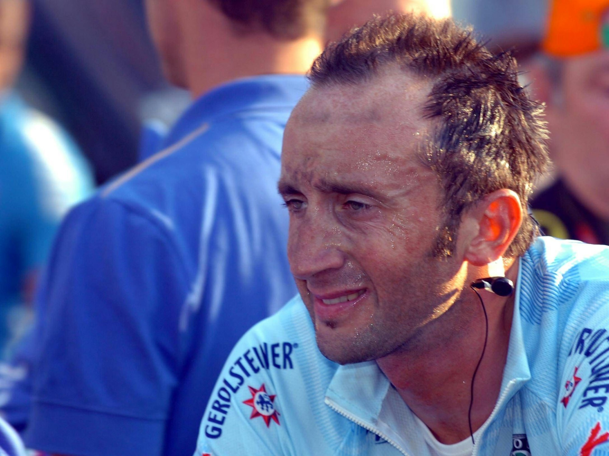 Davide Rebellin (Italien / Gerolsteiner) auf dem Rad.