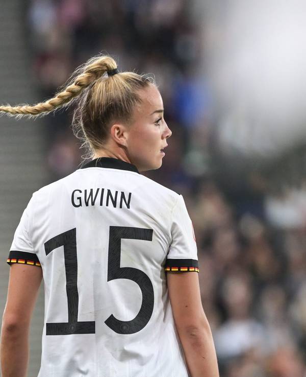 DFB-Nationalspielerin Giulia Gwinn im EM-Halbfinale der Frauen am 27. Juli 2022 gegen Frankreich (2:1).